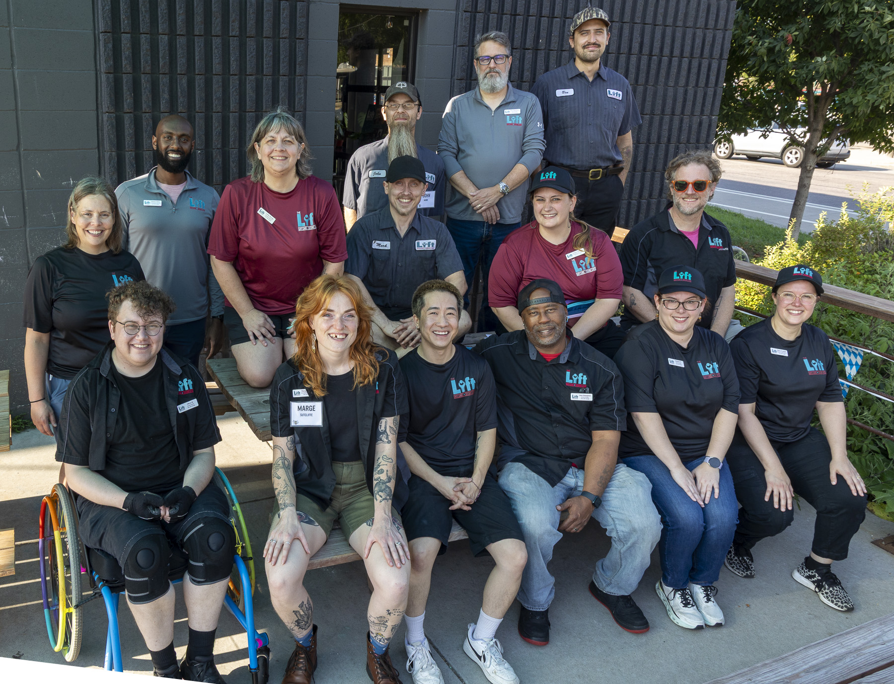 The Lift Garage Staff poses together for a group photo